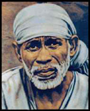 Sai Baba original picture - a close up, head and shoulders shot